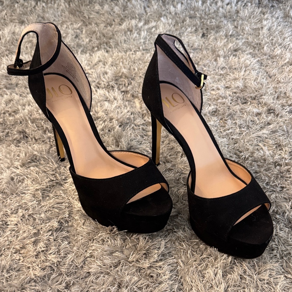 Black High Heel Sandals